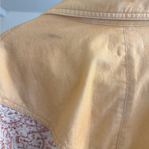 Isabel Marant Pale Yellow Denim Jacket with Contrast Stitching - Picture 8 of 10